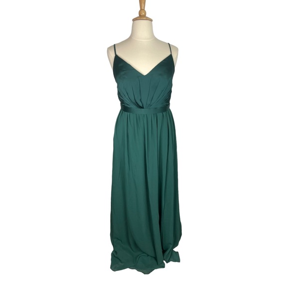 green emerald velvet dress Emerald Green Maxi Dress M main image 0